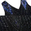 retro paillettes in rilievo nappa Dr europeo e americano Fi Party Slim sera Dr doppio scollo a V formale Ocn Dres I6hb #