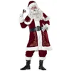 Noel Baba Cosplay Costume Deluxe Versiyon Dans Çift Performans Kıyafet