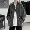 Camicia, versione coreana a maniche lunghe a scacchi da uomo, giacca alla moda e bella sottile, camicia versatile hsome