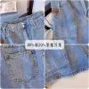 Nowe kobiety Summer Summer Plus Size dla kobiet duże rozmiar luźne niebieskie kieszeni dżinsowe szorty 3xl 4xl 5xl 6xl 7xl Fi odzież H5K4#