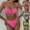 Frauen Bademode Hohe Taille Bikini Badeanzug Sexy Bikinis 2024 Strand Stil Für Mädchen Badeanzug Frauen S