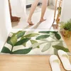 50x80cm Leaf Bath Cushion Bathroom Rug Anti-slip Soft Ultrafine Fiber Water Absorbing Machine Washable Floor Mat Bath Tub Carpet 240312