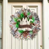 Decorative Flowers Easter Wreath Welcome Sign Wooden Handmade Door Multifunctional Artificial