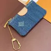 Designer Wallet Blue Denim Bag Key Coin Purse Zipper Wallet Long Short Wallets Clutch Bag Old Flower Letter Luxury Bag Travel Wallet Card Holder Purse Original Box