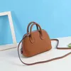 2024 novo 18cm escudo envoltório cabeça camada de couro litchi padrão mini bola de boliche portátil couro genuíno das mulheres saco crossbody sacos