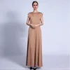 Abbigliamento etnico Abito lungo da donna musulmana Abito lungo senza maniche Sottoveste sottile Arabo Abaya Abito Ramadan Caftano Turco Dubai Medio Oriente Abito