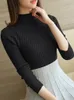 turtleneck Sweater Women Fi 2024 Autumn Winter Black Tops Women Knitted Pullovers Lg Sleeve Jumper Pull Femme Clothing h8KT#