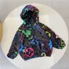 Diseñador de alta calidad chaqueta para niños con capucha letras de alto grado niños niñas cremallera delgada chaqueta de manga larga ropa de bebé 100 cm-150 cm C22