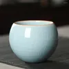 Tassen Untertassen 1 stücke Keramik Tee Schüssel Kaffeetasse Espresso Becher Porzellan Schalen Chinesischen Crackle Stil Keramik Teetasse Für Großhandel