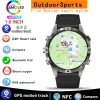 Montre connectée avec boussole pour l'extérieur, moniteur GPS, 5 touches, écran AMOLED 1.6 pouces 360 360 HD, appel Bluetooth, pour Android IOS