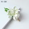 yo CHO Bianco Sposa Polso della mano Fr Bouquet da sposa Fatto a mano in seta Flores Boutniere Corpetti Pin per damigelle d'onore Decor Frs A191 #