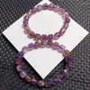 Bracelets à maillons 9 mm naturel violet seau de jardin perle bracelet à quartz perles rondes faites à la main couple énergie yoga hommes femmes bijoux 1 pièces