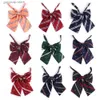 Bow Ties New Large Bowtie Oversize Bow tie For Women Uniform Collar Butterfly Ladies Bow knot Adult Stripe Bow Ties Cravats Girls Bowties Y240329