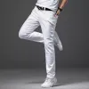 spring and Summer White Soft Stretch Denim Men Jeans Fi Casual Classic Style Slim Trousers Male Brand Advanced Pants s93g#