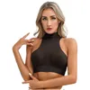 Damen-Tanks, Damen-Mesh-transparente, durchsichtige Tops, Weste, Wetlook, sexy, ärmellos, durchsichtiger Leibchen-BH, weibliches Tank-Crop-Top, Clubwear