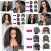 Lace Wigs Transparent Kinky Straight 13X6 Frontal Yaki Human Hair Wig Pre Plucked Glueless Closure 250 Density Drop Delivery Products Otgmc