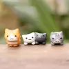 6st/Set Cartoon Lucky Cat Home Garden Bonsai Decorations Miniatyres Gift Lovely Micro Landscape Kitten Miniature Craft