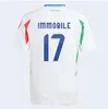 Euro Cup 2024 Italien Soccer Jersey Euro Cup Soccer Jerseys Player Version Maglie Da Calcio Totti Verratti Chiesa Italia24 25 Football Shirts Men Set Kids Kit Unifor