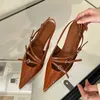 2024 Schoenen Dames Hoge Hakken Sandalen Puntschoen Ondiepe Damesschoenen Mode Gesp Voor Vrouw Pompen 240322