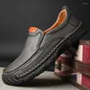 Casual Shoes Brand Men's Dress Leather Oxford Men Sneakers Soft Flat Outdoor Fashion Office Footwear Loafers