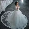 Eleganckie dres dla kobiet LG Sleeve Wedding Dr Brides Robe Ball Suknia Butikowa Bride Kobieta 2022 2022 FIRMALNEGO DŁUGOŚĆ U5RW#