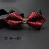Bow Ties Sharp Angle Eloy Bow Tie Wholesale British Fashion Wedding Groom Bow Tie Blight Y240329