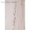 embroidered Wild Frs Secret Garden Floral Bridal Wedding Veils Cathedral Lg With Comb White Ivory Tulle Red Green Leaves L9Dc#
