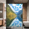 Window Stickers Privacy Film Static Cling No Glue Decorative Beautiful Scenery Treatments Coverings Sticker