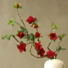 Dekorativa blommor Simulering Azalea False Silk Flower Branches Modellering Hemdekoration Kinesiska Zen Ceramic Vases Placerad blommig konst