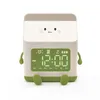 Söt Creative Milk Carton Electronic Alarm Clock för Students Girl Mini Timing Childrens Cartoon Bedroom Wake Up Table Clock 240326