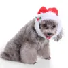 Одежда для собак, шляпа Санта-Клауса, плюшевая рождественско-зимняя шапка для бороды кота, утепленная повязка на шею, защитная повязка на голову для щенка, маленький опорный реквизит ()