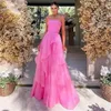 Sevintage Hot Pink Ruffles Prom Dres Sweetheart Pleated Strapl golvlängd Formell Evening Dr Women Special Party Gowns K9lc#