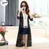 Pulabo Summer Beach Cover Up 3xl Women Floral Lace Kimo Semi Sheer Solid Open Frt LG Elegant Cardigan Mujer Tops H6NL#