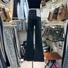 Kvinnors jeans blossade kvinnor 90 -talets vintage hög midja Slim trumpet denim byxor y2k kläder bred ben casual byxor streetwear