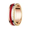 Роскошные дизайнерские кольцевые кольца V золотые кольцевые керамические кольца для женщин Mens Mens High Edition Diamond Ring 5-10 Размер дизайнерские ювелирные кольца кольца перекрывающиеся износ