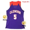 Jake Heidbreder Jack Clark Clemson Tigers Basketball Jersey Josh Beadle 11 Joseph Girard III 13 Andrew Latiff 33 Bas Leyte Custom Stitched Clemson Jerseys