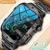 Rugged Military Smart Watch Men For Android IOS Ftiness Watches Ip68 Waterproof 2.01'' AI Voice Bluetooth Call Smartwatch 2023