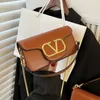 Designertasche 2024 Handtaschen Süßigkeiten Buchstaben Eins Schulter Damen Mode vielseitig Kette Nett