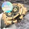 AP Casual Brance Watch Epic Royal Oak Offshore Series 26470or Mens Watch 18K Rose Gold Timer 42 mm Automatyczna gwarancja zegarków mechanicznych