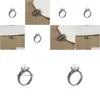 Anéis de banda Pérola Anel Vintage Jóias Mulheres Fio Torcido Design de Noivado de Casamento Presente de Aniversário Drop entrega Dh3Gx