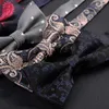 Bow TIES gränsöverskridande Jacquard Broken Flower Bow Tie Cashew Flower Rose Bow Tie Mens Bridegrooms Bridal Gown Wedding Tie Y240329