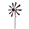 Garden Decorations Lawn Gift Ornament Easy Install Diy Tool With Stake Patio Hållbar trädgård Windmill Whirlig Metal Wind Spinner