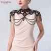 youlapan VG09 Black Crystal Bridal Bolero Sexy Woman Shoulder Chain for Wedding Dr Accories Evening Gown Beaded Shawl T0pW#