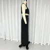 Conjunto de dos piezas Wefads para mujer, elegante, sencillo, a rayas, estampado, sin mangas, con un solo pecho, chaleco con botones, falda acampanada, conjuntos 240312