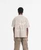 흰색 회색 플러스 티 남자 여자 힙합 티셔츠 고품질 승무원 T 셔츠 짧은 슬리브 인쇄 24SS