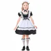 Umorden Child Amine Cute Lolita French Maid Cosplay Costplay Black White Dr Mundlid Girls Wair Halen Party Costumes P0WB#