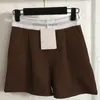 Short décontracté avec impression de lettres pour femmes, short de sport Design à la mode, taille élastique, jambes larges