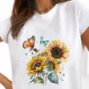 Plus Size Graphic Tee Vêtements 90s Sweet Love Heart Valentine Ladies Print T Vêtements Été Femme T-shirts à manches courtes pour femmes 939X #