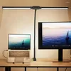 Tischlampen Doppelkopf-LED-Clip-Schreibtischlampe Architekt für Home-Office-Beleuchtung 5 Farbmodi und dimmbares Arbeitszimmer