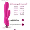 Autres articles de massage Vibromasseur point G à 10 vitesses, chargement USB, puissant faux pénis, vibrateur de lapin, adapté à la stimulation clitoridienne féminine, massage, jouet sexuel pour adulte Q240329